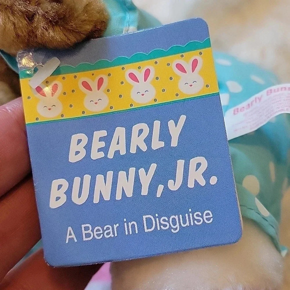 🌴3/$15🌴  Vintage blue polka dot Papel Bearly Bunny Jr in costume kids - Picture 7 of 15